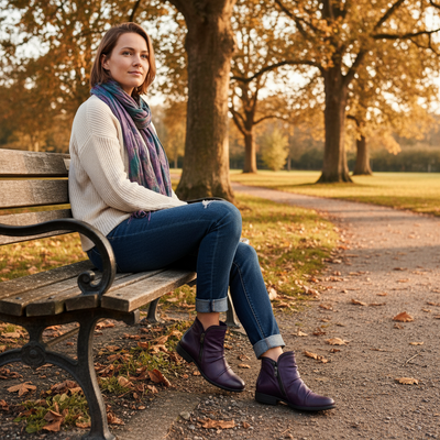 Vianne Women’s Leather Zip Boots – Premium Comfort & Style