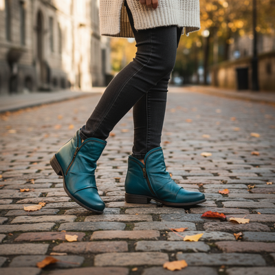 Vianne Women’s Leather Zip Boots – Premium Comfort & Style