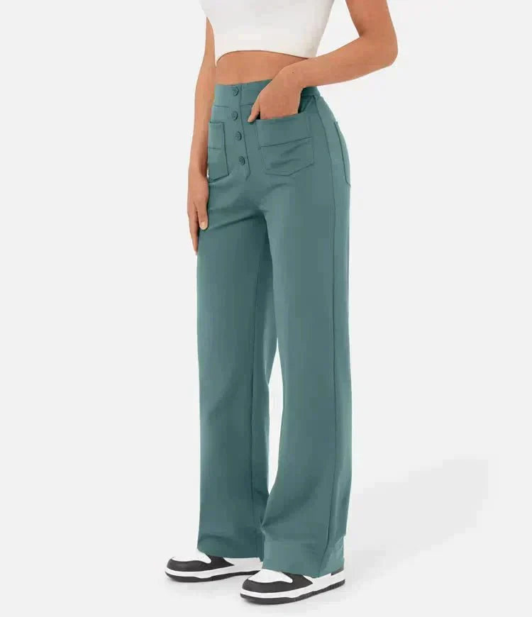 Lea | High-Waisted Elastische Casual Pants - MORI