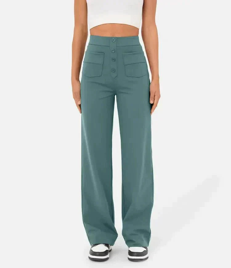 Lea | High-Waisted Elastische Casual Pants - MORI